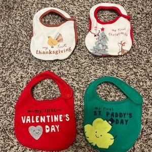 My First Holiday Baby Bib Set